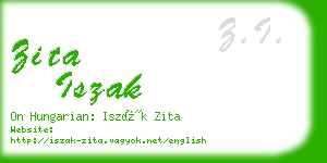 zita iszak business card